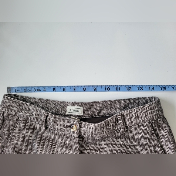L.L.Bean Women's Herringbone Pants Size M Tall Brown - Picture 8 of 10
